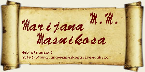 Marijana Masnikosa vizit kartica